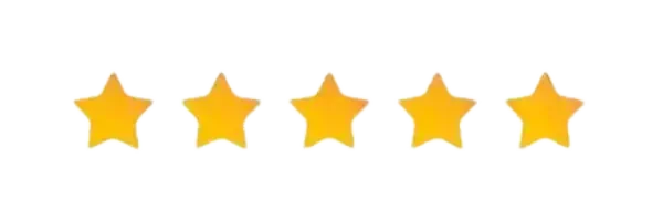 Five yellow stars in a row indicating a five-star rating.